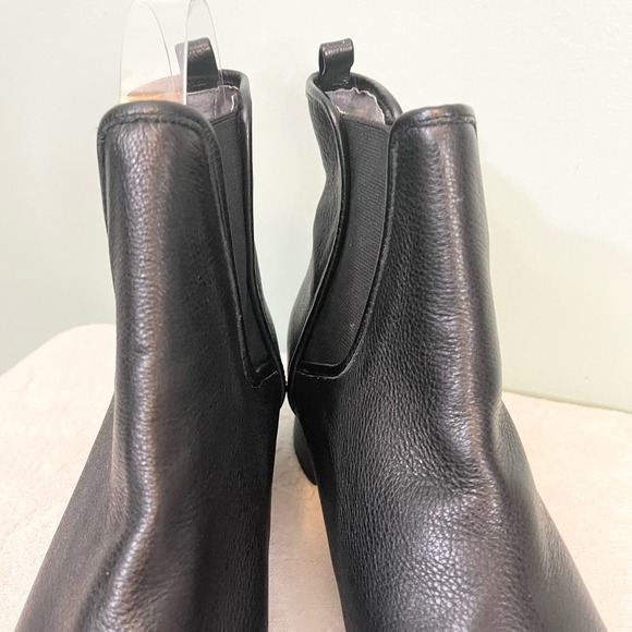 Yosi Samra YS Women's Black Leather Block Heel Penelope Ankle Boots Size 9 NWOT - Picture 4 of 9